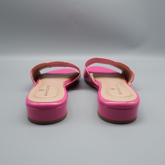 Bandalino Women's Pink Kayla Sandals Leather Scalloped Slide ‎ Size 8M - Picture 8 of 12